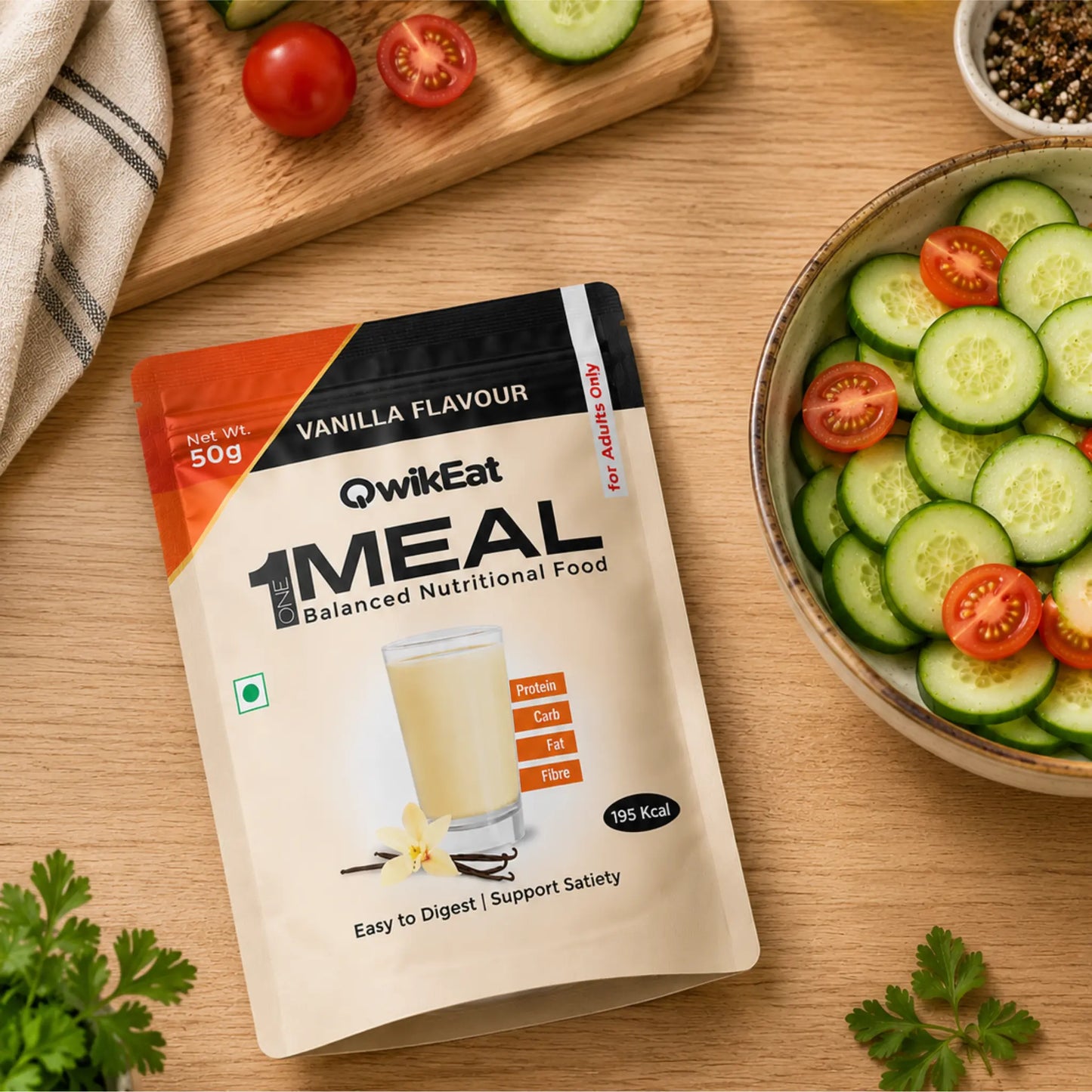 Meal Replacement for Weight Loss by QwikEat 1Meal - 30 Sachets (30 Days Supply)